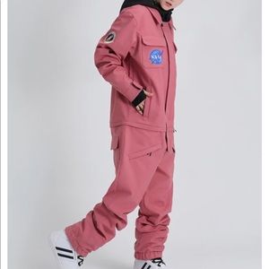 Women’s slope star pink one piece snowboard jumpsuit